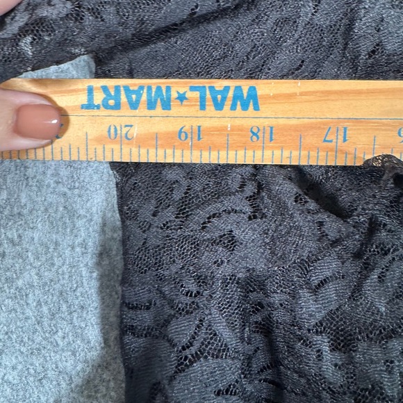 Vtg Babydoll Witchy Lace Top Womens 1X Black Ruffle Fairygrunge Whimsigoth Shirt - Picture 8 of 10